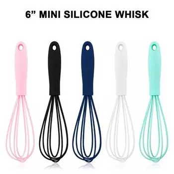 1Pc Multifunctional Rotary Manual Egg Beater Mixer Mini Plastic Kitchen Egg Whisk Bake Tool Egg Agitator Silicone Eco-Friendly чёрный