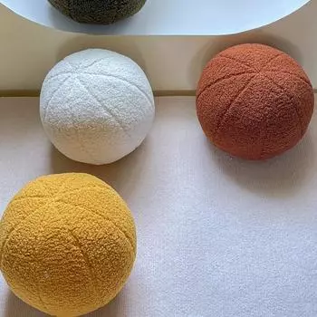 1pc Nordic style Spherical Throw Pillow Soft Cushion withZipper Closure, Fade Resistant,Cotton Filling,Home Decor Festival gifts 30x30cm коричневый
