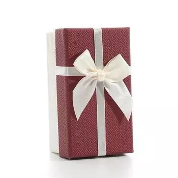 1pc Packaging Box Simple Paper Rectangle Bracelet Organization High Quality Bow Ribbon Jewelry Storage Display Case