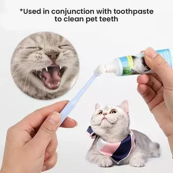 1PC Pet Toothbrush, Cat Toothbrush, Dog Toothbrush, Cat 360 Degree Oral Cleaning, Small Head Dog Toothbrush, Pet Supplies 1.3cmx15.5cm
