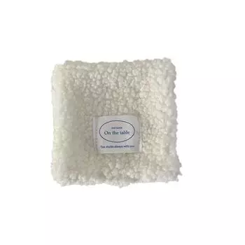 1Pc Placemat Homemade Cup Square 11CM Kitchen Accessories Coasters Circle Imitation Lamb s Wool Table Decor Insulation Mat
