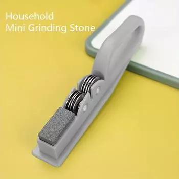 1PC Portable mini knife sharpener ceramic rod/carbon steel two section Sharpening stone outdoor picnic supplies kitchen accessor S