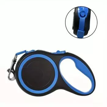 1PC Premium Retractable Dog Leash Sturdy Grip Ideal for Medium-Sized Dogs Expandable Lead for Enhanced Freedom & Control 5M синий