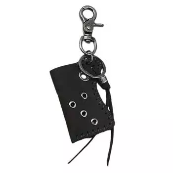 1Pc Retro Handmade Soft Cowhide Lighter Leather Case Design Keychain For Men S Storage Key Chain Exposed Convenient Lgniter Case