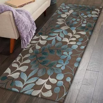 1PC retro plant foliage kitchen carpet mat doormat absorbent carpet, home decoration strip carpet mat 400MMx600MM