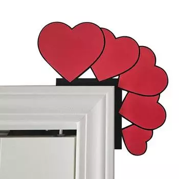 1PC Self Adhesive Living Room Door Frame Decoration Universal Valentines Day Home Decoration Love Heart Shape Retro