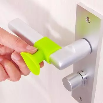 1PC Silicone Door Handle Lock Suction Cup Wall for Anti-Collision Silencer Protective Pad оранжевый