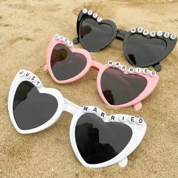 1pc Single Party Bride Glasses Prospective Bride Party Heart shaped Glasses Bridesmaid Team Wedding Tribe Party Gift Glasses