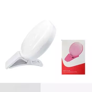 1Pc Small Q Filling Light Compact Portable Live Broadcast Beauty Mobile Phone Filling Light Printable Logo Charging Selfie Filling Light