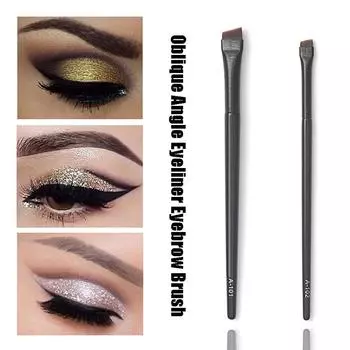 1Pc Soft Fiber Blending Flat Makeup Brushes Eyebrow Brush Oblique Angle Eyeliner Brush A101