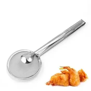 1pc Spoon Oil Scoop Fried Food Scoop Tofu Powder Sieve Strainer Food Oil Clip Kitchen Tools
