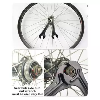 1Pc Steel Bike Head Open End Axle Hub Cone Wrench Durable Spanner Bicycle Repair Tool Accesories Hub Cone Spanner чёрный