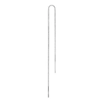 1Pc Stylish Women Long Linear Chain Dangle Ear Line Threader Earring Jewelry Jewelry Gift ADM 10cm серебряный
