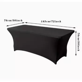1PC Table Cloth For Hotel Wedding Party Banquet Outdoor Solid Color Tablecloth Elastic Washable Wrinkle Resistant 183 76 76cm