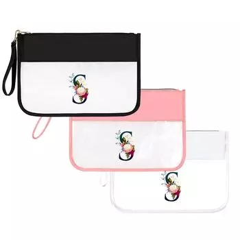 1PC Transparent Office Storage Bag, Makeup Bag, Travel Zipper Cosmetic Storage Bag, Toiletries Bag, Suitable For Outdoor Travel