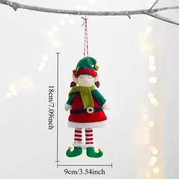 1PC Tree Pendant Accessory Christmas Window Hanging Decor Home Christmas Doll Party Ornaments New Year Angel Pendant Gifts D