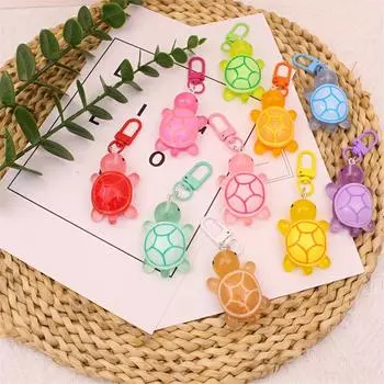 1PC Turtle Keychain Colourful School Bag Bag Hanging Girlfriend Couple Gift Luminous Girl Heart Resin Ins Style Sweet Keychain