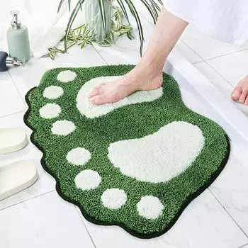 1pc Ultra-Soft Polyester Bath Mat with Non-Slip Rubber Backing - Machine Washable, Super Absorbent, Comfortable Shower Carpet for Home, Kitchen 1pc