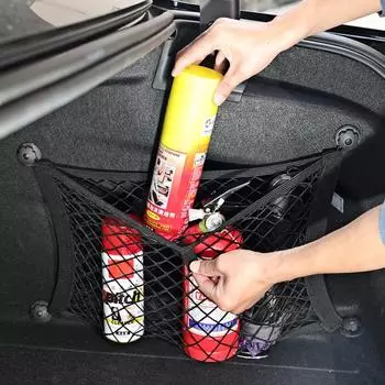 1Pc Universal Car Storage Net Bag Mesh Net Holder Car Trunk Storage Bag Stowing Tidying Bag Auto Interior Organizer Accessories