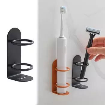 1PC Wall-Mounted Toothbrush Holder Electric Toothbrush Holder Storage Shelf Bathroom Accessories Punch-Free Traceless Organizer