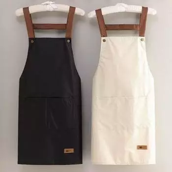 1PC Waterproof and Oil-proof Apron for Home Kitchen Cooking Fashion Apron Catering Simple Adult Work Clothes Kitchen Accessories чёрный