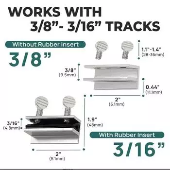 1pc Window Locks for Vertical and Horizontal Windows, Adjustable Aluminum Window Stoppers, Window Security, No-Drill Install белый