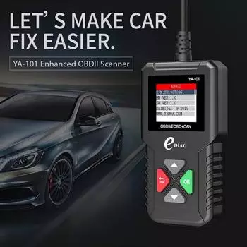 1PC YA101 OBD2 диагностический инструмент многоязычный автомобильный двигатель код считывания карты диагностический инструмент OBD детектор чёрный