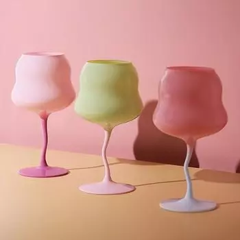 1pcc Macaroon Highball Бокал Ретро Симпатичный Бокал для Красного Вина Бокал Высококлассный Креативный Бокал Коктейльный Бокал Для Шампанского Бокалы Для Воды На Ножке Летняя Посуда T