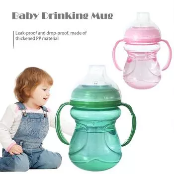 1Pcs 240ml Children s Mug, Wide Bore Baby Drinking Mug, Drop-proof and Leak-proof, Straight Drinking Mug for Summer Students розовый