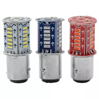 1pcs ABS Car Strobe Brake DC 12V Light Streamer DRL Water Flash Reversing Parking Turn Signal Stop Tail Lamp For Auto Motorcycle красный