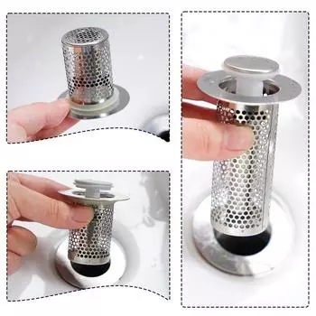 1pcs Anti-clog Kitchen Sink Floor Drain Filter Up Bounce Shower Core Catcher Strainer Hair Bath Basin Drain Accessories Sin S3G4