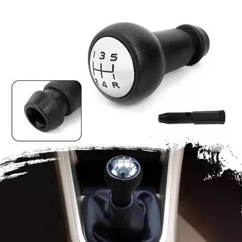 1Pcs Car Gear Shift Knob 5 Speed Gear Shifter Accessories For 307 207 206 ABS Black Car Interior Replacement Parts CHINA
