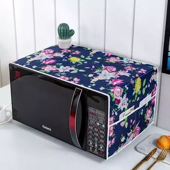 1Pcs Cartoon Tree Leaf Printed Oven Cover Waterproof Top Dust Cloth New Microwave Dust Cover 05
