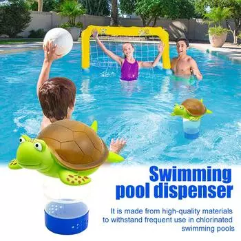 1pcs Cute Turtle Floating Chlorine Dispenser Swimming Tablets Swimming Pool Accessories Floater Cleaning Pool D1G4