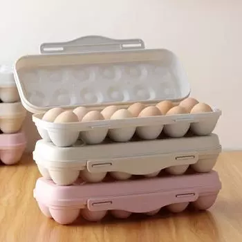 1pcs Egg Storage Box 12 Grids Egg Preservation Box Household Portable Kitchen Refrigerator Storage Box