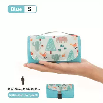 1Pcs Extra Large Picnic Blanket Foldable Outdoor Blanket Picnic Mat Suitable For Indoor Crawling Park Beach Camping Hiking Travel Blanket 150 x 100 cm