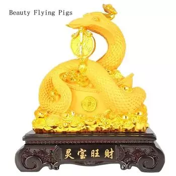 1PCS Handmade Creative Resin Zodiac Snake Ornament Home TV Cabinet Wine Cabinet Decoration housewarming Gift