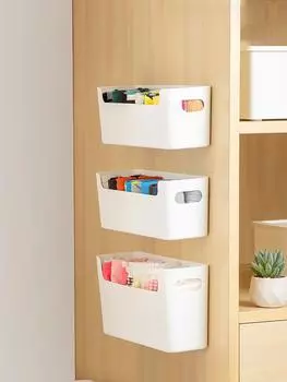 1PCS home wall mounted plastic can be hung without drilling storage boxes wardrobes socks underwear and organizing storage boxes