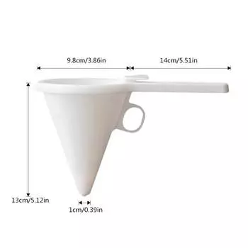 1Pcs Kitchen DIY Convenient Chocolate Candy Icing Funnel Mold White Foodgrade Plastic Pancake Cream Batter Dispenser Molds