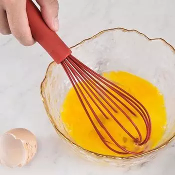 1Pcs Mini Agitator Plastic Whisk Egg Beater Stirrer Mixer Milk Shake Cream Stirring Hair Color Cream Mixer Kitchen Tool 8 Colors красный