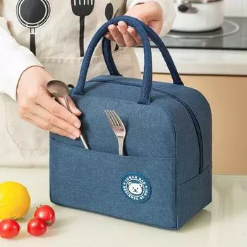 1Pcs Portable Cooler Bag Ice Pack Lunch Box Insulation Package Insulated Thermal Food Picnic Bag Pouch for Kid Children Bag чёрный