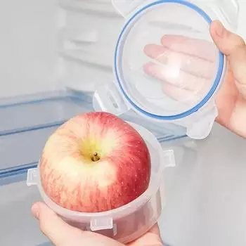 1 шт. многоразовая коробка для хранения продуктов питания, томатов, чеснока, лука, лимона, холодильник, прозрачная коробка, держатель для овощей и фруктов, еда, свежесть, хранение