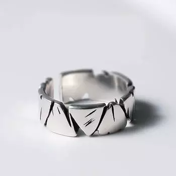 1Pcs Rings for Men Irregular Para Hombres Jewelry Vintage Gothic Couple Ring Adjustable resizable
