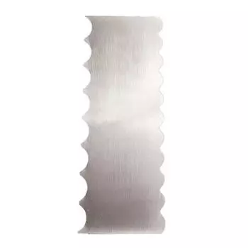 1pcs Stainless Steel Cake Scraper Double Sided Patterned Edge Pastry Comb Smoother Cake Decorating Tools for Mousse Butter Cream