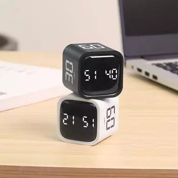 1PCS Timer Gravitational Induction Timer Kitchen Electronic Countdown Timer Time Reminders 5-10-30-60 Minutes Cube Timers чёрный