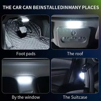 1PCS Touch Light USB Sensor 9SMD Rechargeable Touch Mini Atmosphere Light Car Ambient Party Light Night Light белый