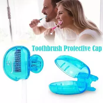 1pcs Travel Toothbrush Head Covers Toothbrush Protector Cap Brush Pod Case Protective Portable Plastic Clip For Household Travel
