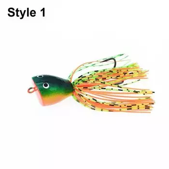1Pcs with Double Sharp Hooks Hard Bait Toad Thunder Frog Simulation Frog Durable Fishing Accessory Style 1