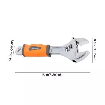 1pcsjustable Wrench Tool, Movable Bathroom Board, Multifunctional Large Opening Movable Board, Light Handle, Small Movable Board оранжевый