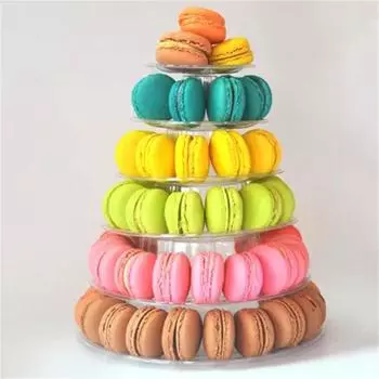 1pcsMacaron Display Stand Cupcake Tower Rack Cake Stands PVC Tray for Wedding Birthday Cake Decorating Tools Bakeware Cake Tools